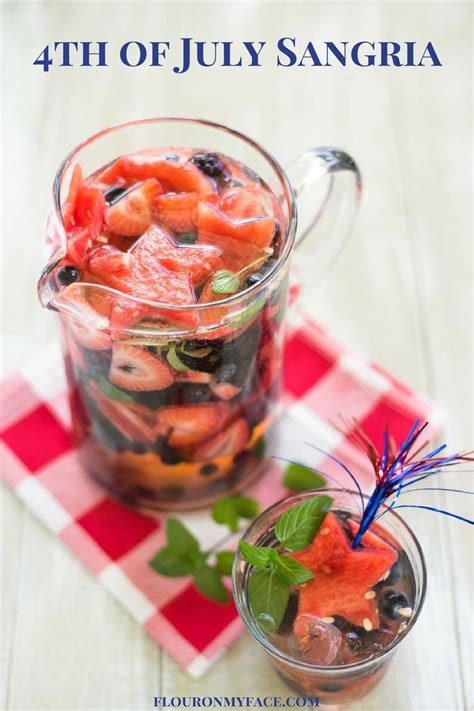 Refreshing Red White Blue Sangria Recipe 4th Of July Sangria Recipe