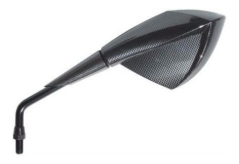 Retrovisor Smat Nord Speedy Universal Carbonlook Brilhante Motos Naked