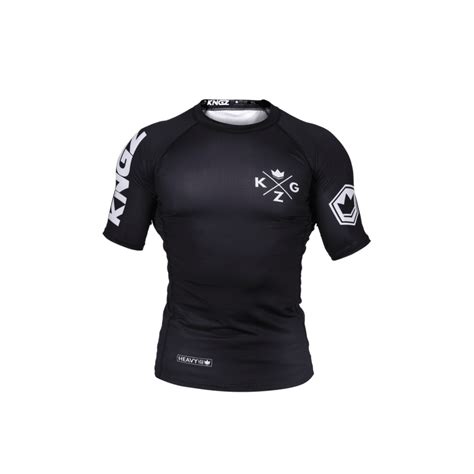 Rashguard Herren Kingz Ibjjf Ranked V Schwarz