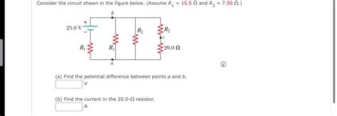 Solved Ider The Circuit Shown In The Figure Below Assume