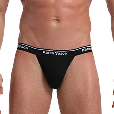 New Mens Sexy Letter Proud Breathable Seamless Jockstrap G String V Shaped Thong Bikini