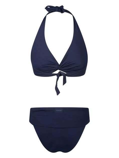 Fisico Twist Detail Bikini Blue Farfetch