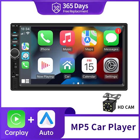 Leitor De V Deo Multim Dia Universal CarPlay Android Auto R Dio De