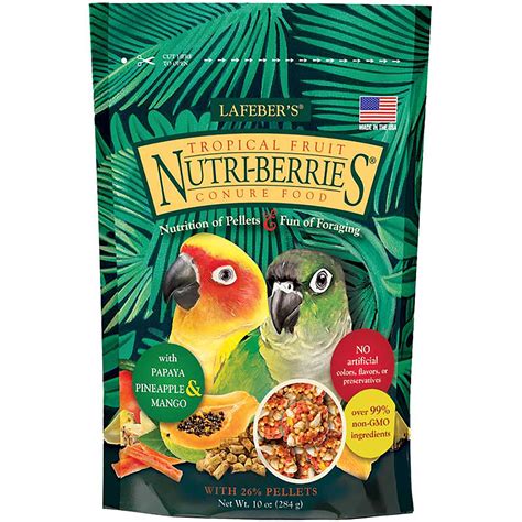 Lafeber S Tropical Fruit Nutri Berries Dry Food For Conures 10 Oz Petco