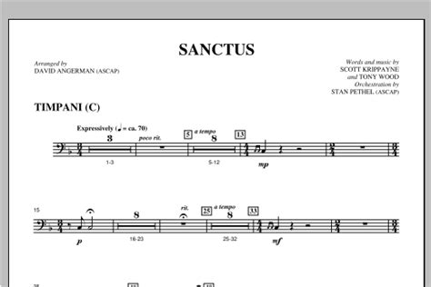 Sanctus Timpani Por David Angerman Partituras Para Pak Instrumental Coro En Sheet Music Direct