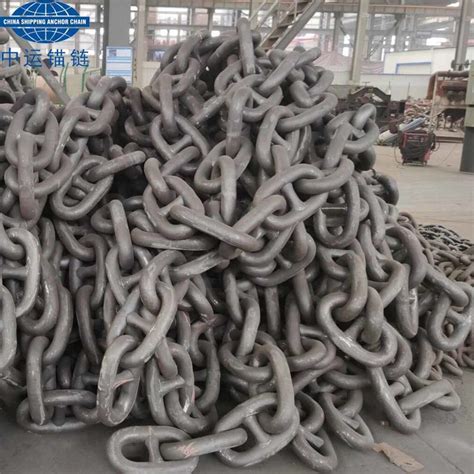 97MM Grade U3 Stud Link Anchor Chain With NK Cert Black Painted In Stock