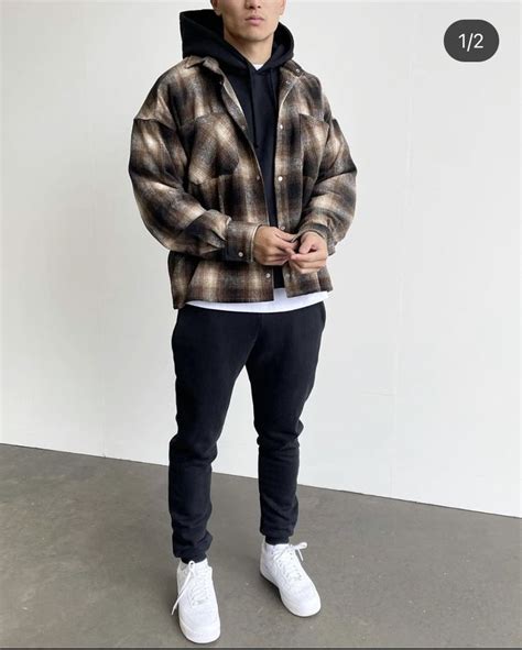 Guys Fall Outfits Flannel Outfits For Big Men Mens Casual Outfits