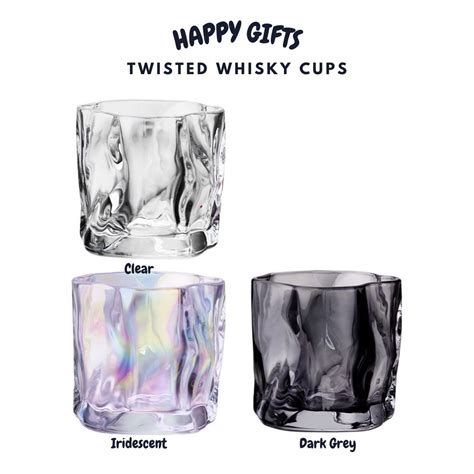 SG Seller Twisted Whiskey Glass Special Shaped Cup Glass INS