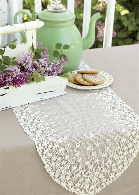 Heritage Lace Blossom Table Runner. #lace #table #runner Fabric Runner ...