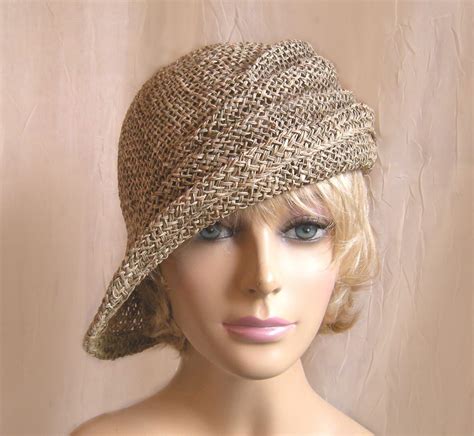 Ava Seagrass Side Drape Millinery Hat Womens Straw Cloche Etsy