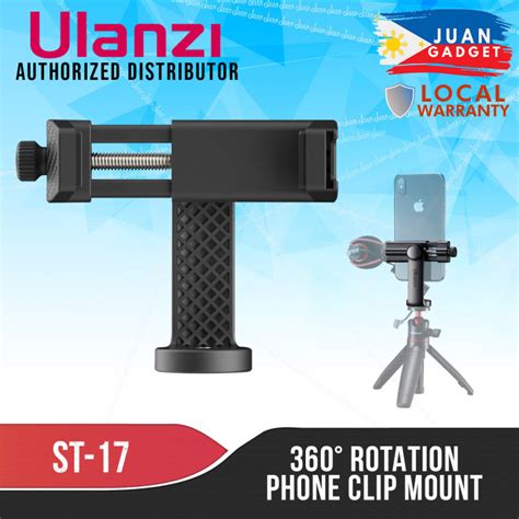 Ulanzi St Rotation Phone Holder Clamp Clip With Cold Shoe Mount