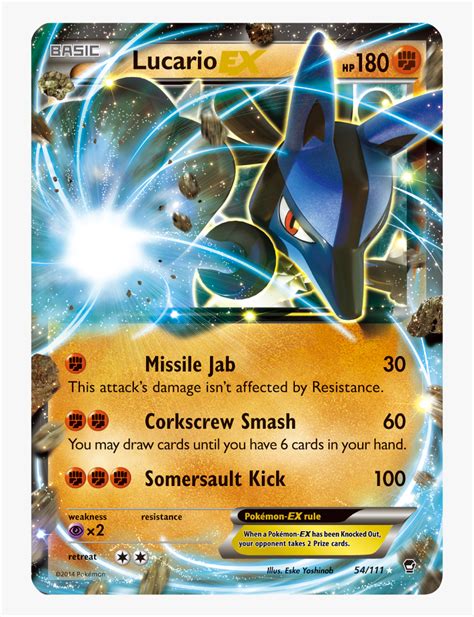 Lucario Ex Card Gx Mega Pokemon Cards Hd Png Download Kindpng