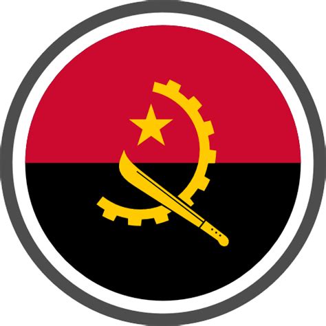 Angola Flag Round Circle Icon Png And Svg Vector Free Download