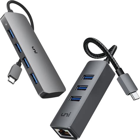 Amazon Uni USB C To USB Hub Multiport Adapter Bundle With USB C To