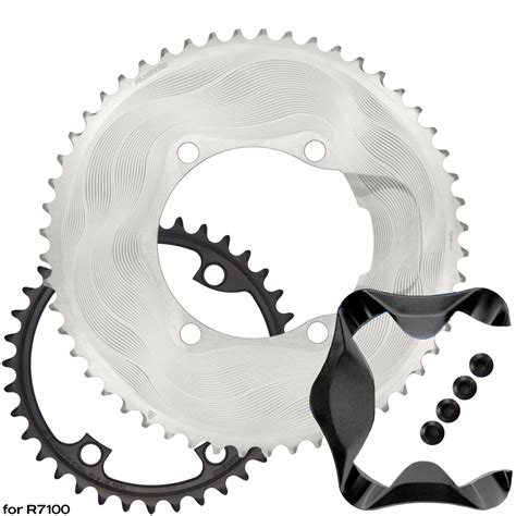 Chainrings Set AERO 2 Speed ROUND COVER For Shimano 110 BCD 4 Holes