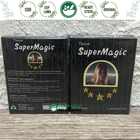 Jual TISSUE SUPER MAGIC MAN DUS HITAM 6SACHET ANTISEPTIC TISU SUPER