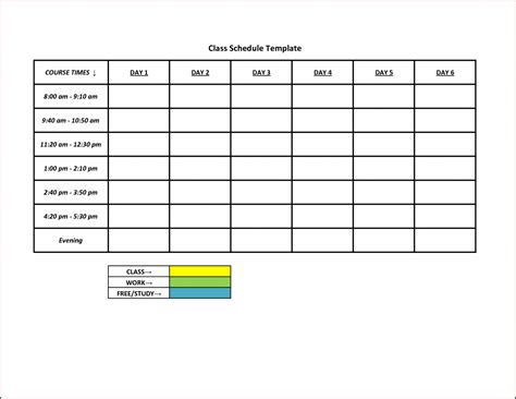 》free Printable Availability Schedule Template