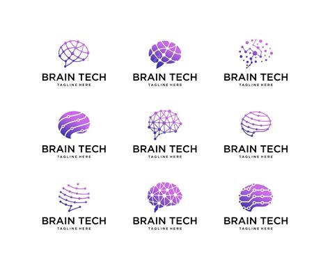 Premium Vector Set Of Abstract Brain Logo Design Vector Logo