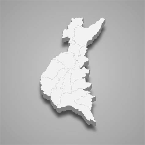 Mapa isométrico 3d de los ríos es una provincia de ecuador Vector Premium