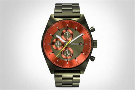 De Tomaso D Chronograph Limited Edition Olive Orange Kaufen Auf Ricardo