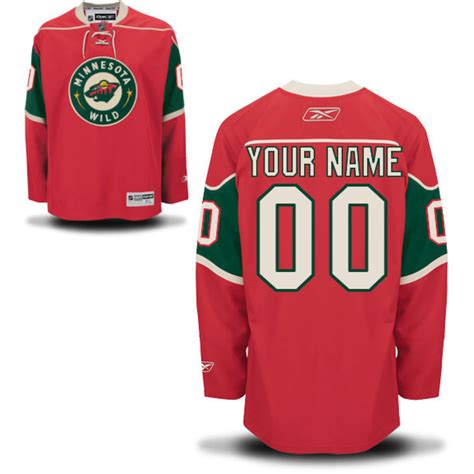 Reebok Minnesota Wild Men's Premier Home Custom Jersey - Red - Shop.NHL.com