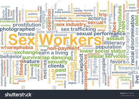 Background Concept Wordcloud Illustration Sex Workers Stock