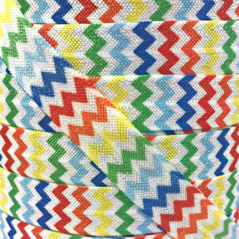 58 Rainbow Foe Chevron Elastic Rainbow Chevron Foe Fold Over Elastic Foe Rainbow Hair