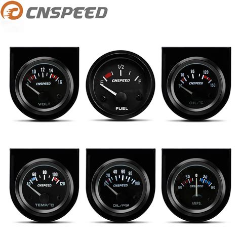 CNSPEED 52mm Oil Temperature Gauge Voltmeter Water Temperature Oil