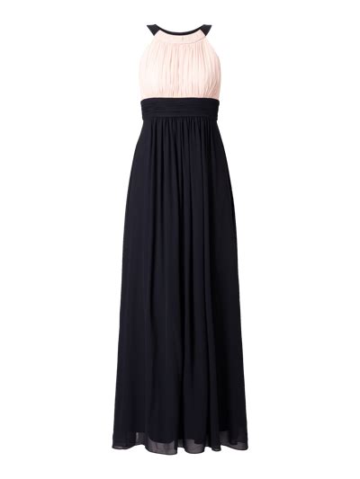 Jake S Cocktail Two Tone Abendkleid Aus Chiffon Mit Raffungen