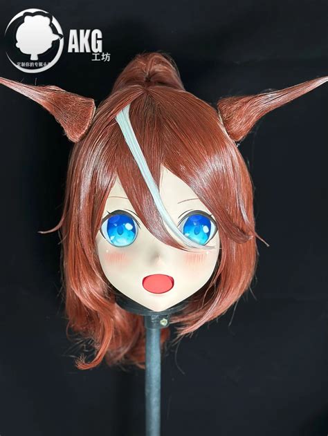 Al49customize Character Emilia Femalegirl Resin Fullhalf Head With Lock Anime Cosplay