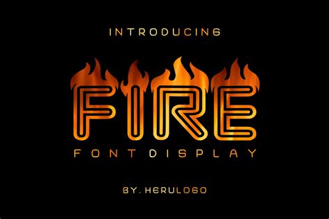 Fire Font by Herulogo · Creative Fabrica