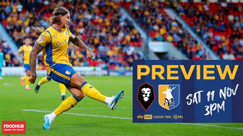 Preview Salford V Stags News Mansfield Town