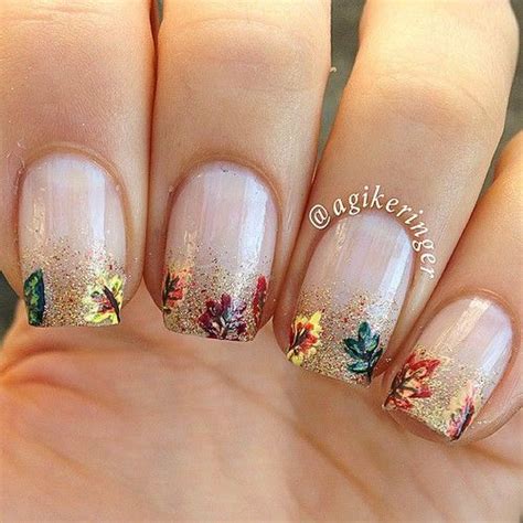 Autumn All Year Fall Nail Art Designs Glittery Nails Autumn Nails