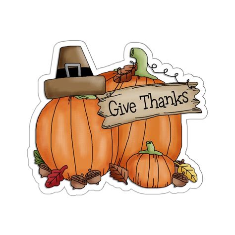 Heartwarming Fall Sticker Cute Cartoon Pumpkin Patch and Give - Etsy
