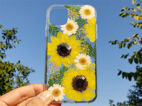 100 Real Dried Pressed Flowers Case For Your Phone It Can Decorate