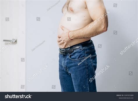 Man Naked Torso His Pants Buttocks Stock Photo Shutterstock