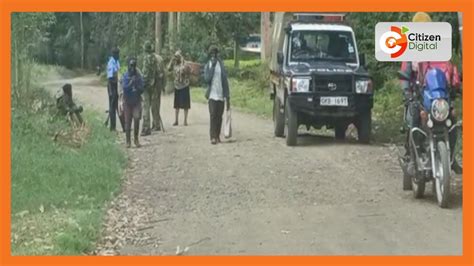 Police Keep Watch On The Road Leading To Martha Karuas Rural Home In