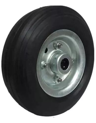 Roda Borracha Maciça Para Carrinhos R 350 4 Mf Até 250 Kgs