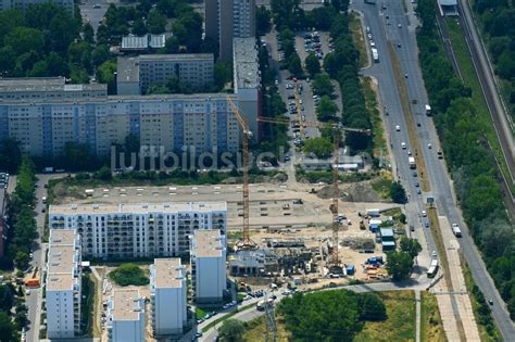 Berlin Aus Der Vogelperspektive Hochhaus Neubau Wuhletaler Fenster Im