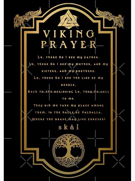 "A Viking Prayer" Poster for Sale by FantasySkyArt | Redbubble