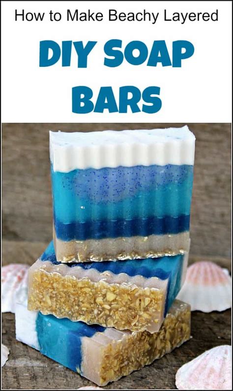 How to Make Beach Inspired Layered DIY Soap Bars