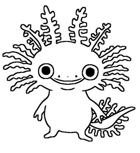 A Funny Axolotl Coloring Page Download Print Or Color Online For Free