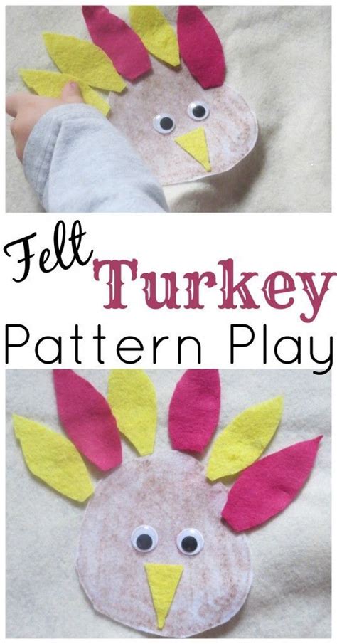 Felt Turkey Pattern Play Thanksgiving Activities For Kids Fun