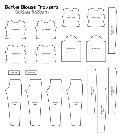 Barbie Clothes Templates Printable In 2024 Sewing Barbie Clothes Barbie Clothes Doll Clothes