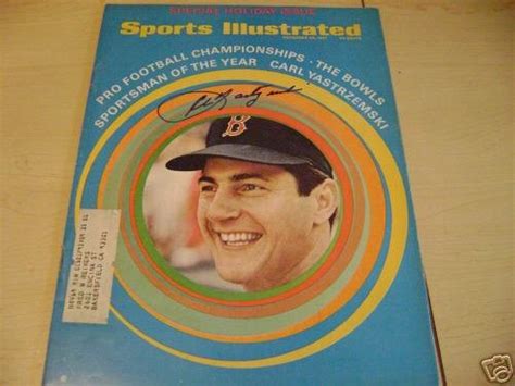 Carl Yastrzemski Signed Sports Illustrated Magazine Coa 25301604