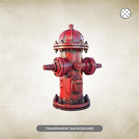 Red Fire Hydrant Isolated On Transparent Background Premium AI