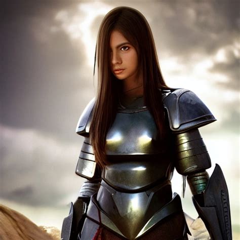 A Beautiful Girl Wearing Armor A Beautiful Girl With A Complete