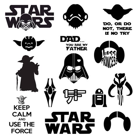 Star Wars Svg Darth Vader Svg Master Yoda Svg Princess Leia Etsy