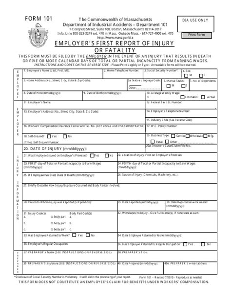 Form 101 Fill Out Sign Online And Download Fillable Pdf