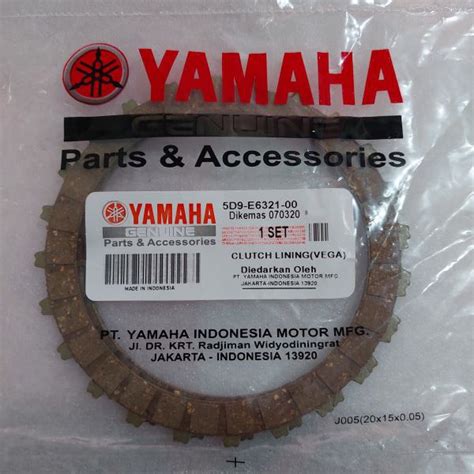 Yamaha Vega Force Fi Dv Teeth Genuine Clutch Lining Set D E